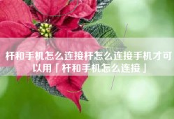 杆和手机怎么连接杆怎么连接手机才可以用「杆和手机怎么连接」