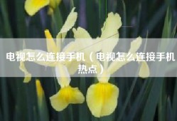 电视怎么连接手机（电视怎么连接手机热点）