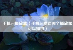 手机avi播放器（手机avi格式哪个播放器可以播放）